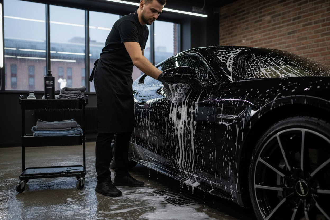 Kit detailing en action lavage voiture