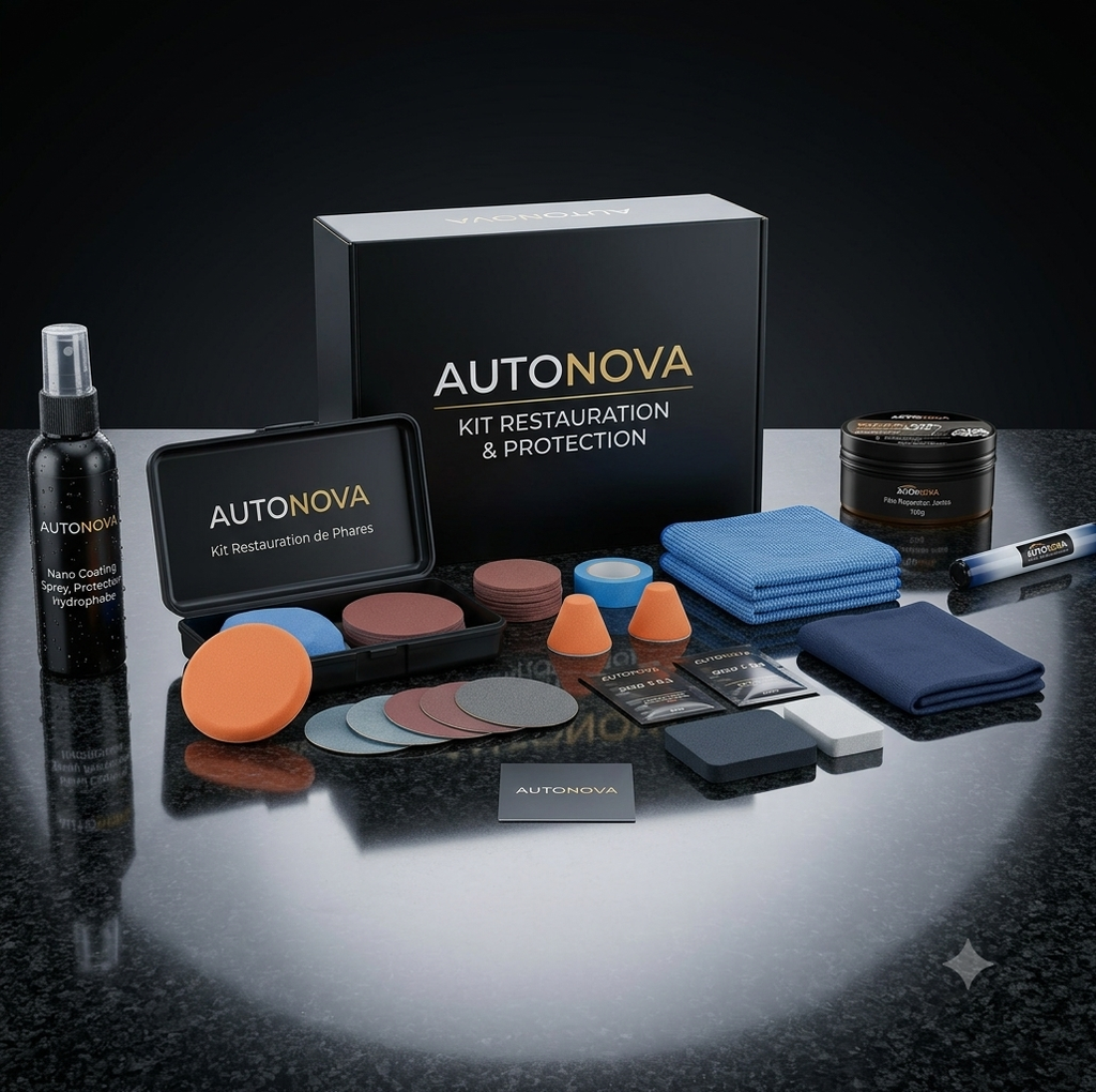 AUTONOVA – Kit Restauration & Protection – Phares, Jantes, Rayures & Carrosserie